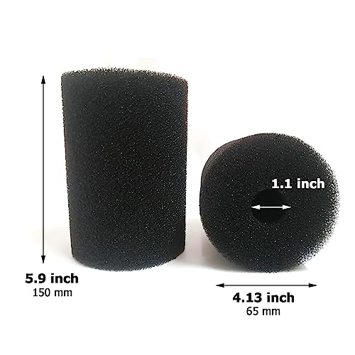 3 Pack Foam Filter Sponges for Canister Filters for Aquaclear 70/110 Filters X-Large Overflow Filter Box Intake Round Pre-Filter 5.91" x 4.13" - size: 3 PCS