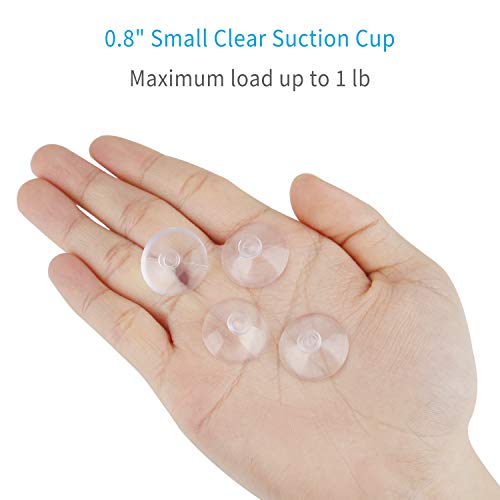 Pawfly 20 Pack Clear Suction Cups 0.8 Inch PVC Plastic Sucker Without Hooks for Home Decoration and Organization - style: 0.8 in 20pcs