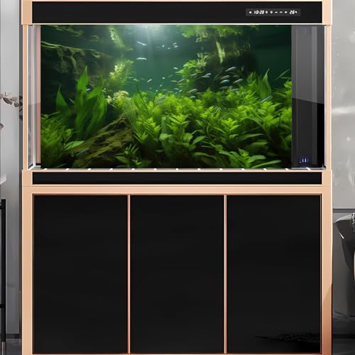 2 Packs Underwater Aquarium Background Lush Green Aquatic Plants Fish Tank Background Undersea Stone with Moss Tropical Reptile Tank Backgrounds Under The Sea World Aquarium Backgrounds 30x18in - color: Dark Green, size: 30(W)x18(H)in