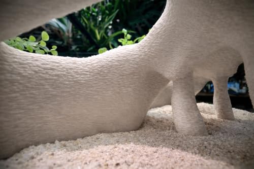 Aquarium & Terrarium Corner Underground Cave – Faux Mangrove Root Hideout for Betta, Corydoras, Shrimp, Geckos & Snakes – Natural-Look Tank Decor in Textured Root Style (Bone, 7.5"x7.5"x4") - color: Bone