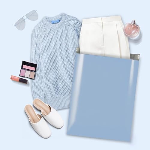 Metronic Poly Mailers 19X24 500Pack, Strong Adhesive Shipping Envelopes for Clothing, Waterproof Shipping Bags for Small Businesses, Flexible Mailers Poly Bags Packages Bags Blue - color: Light Blue, size: 19x24 500PC