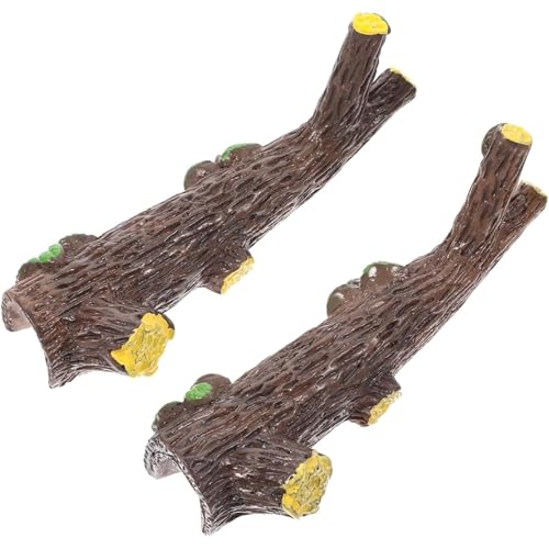 2-Pack Driftwood Aquarium & Terrarium Ornaments – Fish Tank Decor, Reptile Shelters, Aquarium Decor Accents, Miniature Landscape DIY Decorations