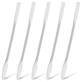 TIESOME 5 Pcs Lab Spatula, Small Stainless Steel Micro Spatula, Double Ended Mini Metal Spatulas with Square and Round Ends, Portable Makeup Mixing Tool for Cosmetics, Wax, Resin, Clay (Silver)