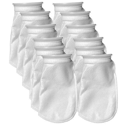 Sock Filters - 100 Micron - Aquarium Felt Filter Bags - Custom Made in USA (7 Inch Ring by 16 IInch Long 12 Pack) - color: 12 Pack, size: 7 Inch Ring by 16 Inch Long