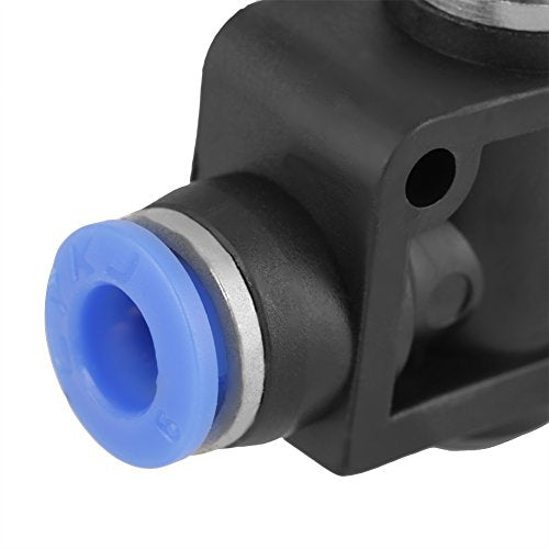 10pcs Air Flow Control Valve, 6mm Tube OD Push In Speed Controller Pneumatic Air Flow Control Valve Quick Connector with Push-to-Connect Fitting