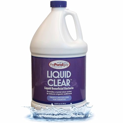 The Pond Guy LiquidClear Beneficial Bacteria Pond Cleaner for Outdoor Water Gardens & Small Ponds, Cloudy Water Reducer, Fish & Plant Safe, 1 Gallon - size: 1 Gallon