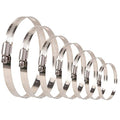 Quickun 43Pcs Stainless Steel Hose Clamp Assortment Kit Adjustable 0.25"-1.8"(6-45mm) Range, Fuel Line Clamp for Water Pipe, Hose Clips, Automative and Mechanical Application - size: Kit:0.25"-1.80"