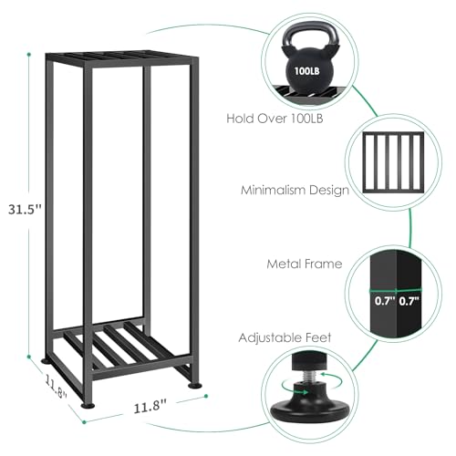 LUBORN Plant Stand Indoor Outdoor, Wrought Iron Plant Stands 2 Tier Heavy Duty Metal Pedestal Stand Decorative Flower Stand for Patio Garden Deck Living Room