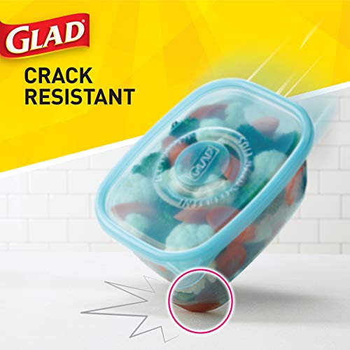 Glad Gladware Freezerware Food Storage Containers, Large Rectangle Holds 64 Ounces of Food, 2 Count Set | Tupperware, Plastic Food Container, Meal Prep Container, Plastic Containers with Lids - size: 2 Count (Pack of 1)