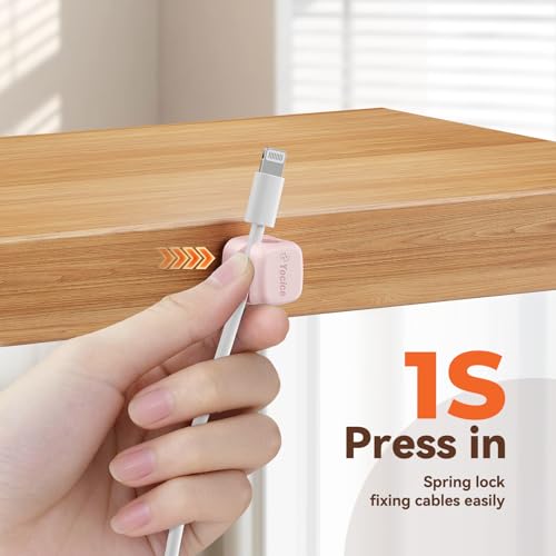 12Pack Rotatable Cord Organizer,Spring Cable Clips Desk Cable Management Cord Holder Adhesive Phone Charger Cord Clips for Home Office Car Wall Nightstand Accessories, Multicolor - color: Multicolor, size: 12Pack