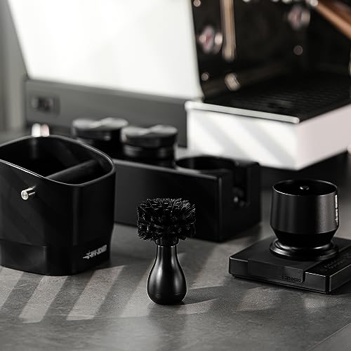 MHW-3BOMBER Coffee Portafilter Brush, Fit for 51/54/58mm Portafilter Basket, ABS Espresso Machine Portafilter Cleaning Brush, Professional Barista Cleaner Tools, Effectively Cleaning, Black B5536-OS - color: Black-51-58mm
