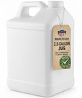 kitchentoolz 2.5 Gallon Water Jug – Heavy-Duty HDPE Carboy for Automotive Used Oil & Liquid Storage – 10 Quart Mixing Container with Secure Lid – Made in USA - White - color: White