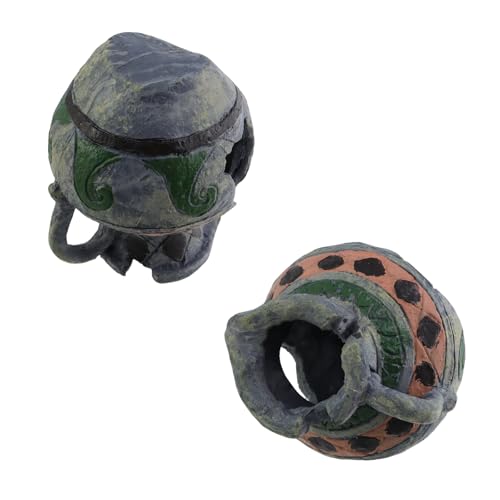 1 Pcs Aquarium Decorations Rock, Fish Tank Resin Ornaments, Shrimp Hollow Hideout House, Fish Shrimp Tank Decor Cave for Hiding, Teapot Design - size: 5.5"x4.33"x4.5"/140x110x115mm(LxWxH)