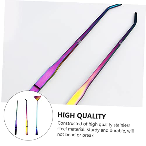 3Pcs Aquatic Plants Tweezers Set 27cm Stainless Steel Aquarium Tools Curved and Straight Aquascaping Tweezers for Fish Tank Maintenance and Water Plant Care