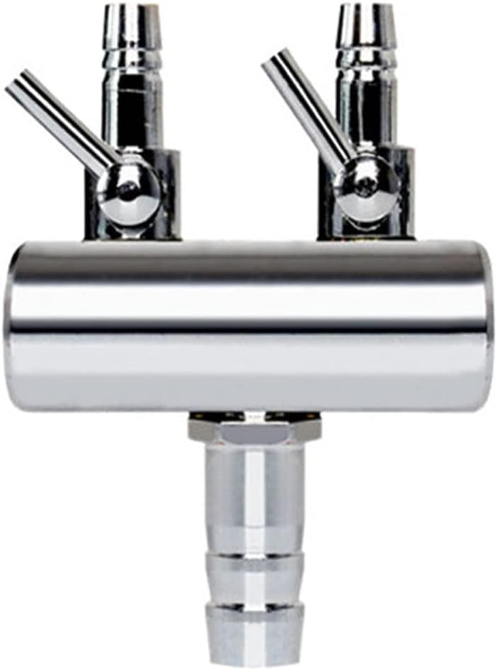 2Pcs 2-Way Air Flow Control Lever Valve with Airline Tubing Connector for Aquarium, Fish Tank