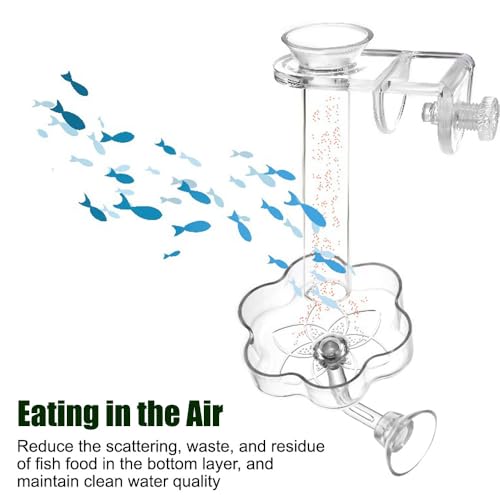Shrimp Feeding Dish, Acrylic Aquarium Feeding Bowl with Suction Cup for Fish Tanks - color: Cherry blossoms