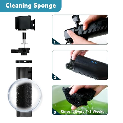 coospider-repta 4Pack AQ028 CTUV-H6F Aquarium Filter Replacement Filters Sponge