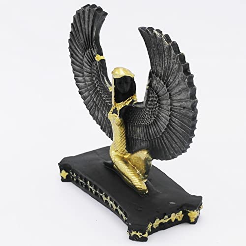 Ancient Egypt Aquarium Betta Fish Tank Decorations Reptile Turtle Lizard Spider Tanks Terrarium Egyptian Décor Ornament Pet - color: Egyptian Open Wings Goddess