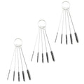 MEETOOT 15-Piece 4-Inch Nylon Tube Brush Set, Straw Cleaning Brush, Carburetor Cleaning Brush, Small Wire Brush, Cleaning Tools, Black