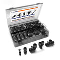 60pcs 1/4" Push to Connect Fittings, 1/4 inch OD Air Hose Tubing Air Line Fittings Pneumatic Quick Connects Kit (Tee, Straights, Elbows, Splitters,Plugs)