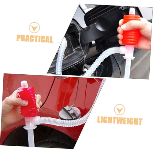 Generic 2 Pcs Manual Fuel Transfer Siphon Pump for Cars Oil Siphon Hose Kit with Water Syphon Hose Automotive Oil Changing Tool for Gasoline Barrel Pump