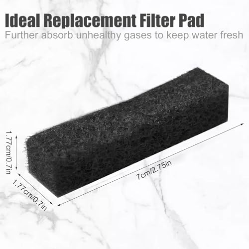 6pcs Filter Pads for Aqueon, Fish Tank Carbon Filter Pads Ammonia & Phosphate Reducer Aquarium Filter Cartridge Accessories for Aqueon QuietFlow LED PRO Model 10 (Black) - color: Black