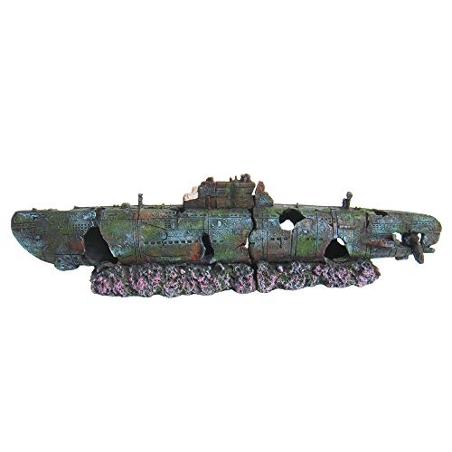 Hobby U-434 Aquarium Submarine Decoration for Fish - size: U-434 (7 x 40 x 10 cm)