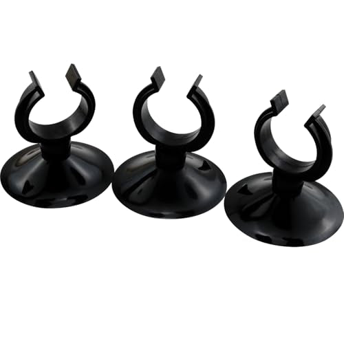 ZCZQC 6PCS Aquarium Oxygen Tube Suction Cup Clamps 23mm Aviation Tube Clamps Multi Functional Fish Tank Snap On Suction Cups Black