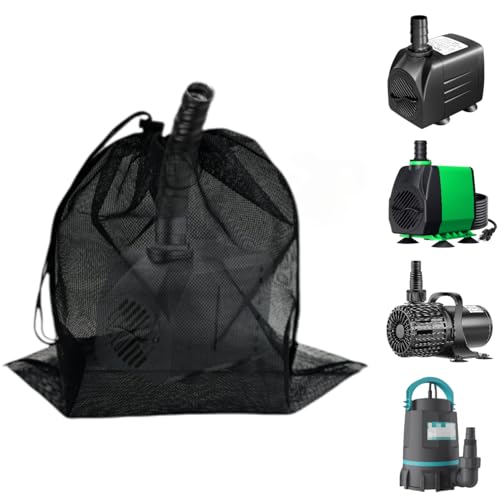 11.8" x 15.7" Pond Pump Cover Filter Bag, Black Media Bag Large Pump Mesh Bag for Outdoor Water Ponds Filters, Water Filter Pump, Outdoor Ponds, Garden, Swimming Pool (1, 11.8" x 15.7") - size: 11.8" x 15.7"