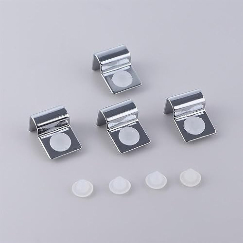 Kopida 4Pcs Household Fish Tank Brackets Glass Lid Clips Aquarium Cover Holders Silver Stainless Steel Aquariums Lid Support Aquarium Accessories