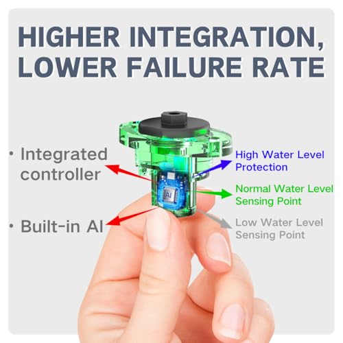 Auto Top Off System for Saltwater Reef Tank, Dual Optical Sensor ATO with Built-in Controller, No External Box, AI-Powered, Leak-Proof Probe, Dry-Run Protection – NG11