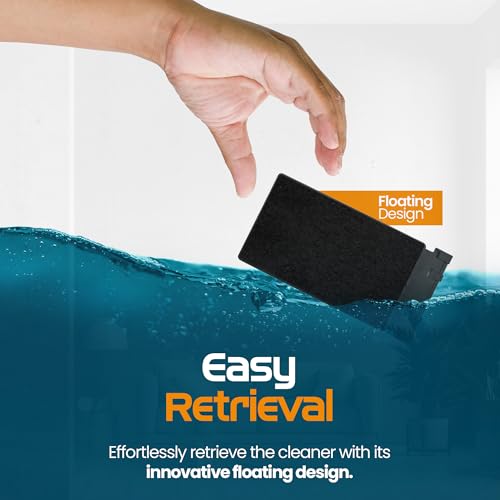 Flipper Cleaner Float - 2-in-1 Floating Magnetic Aquarium Glass Cleaner - Fish Tank Cleaner - Scrubber & Scraper Aquarium Cleaning Tools - Floating Fish Tank Cleaner, Nano - size: Nano - up to 1/4"