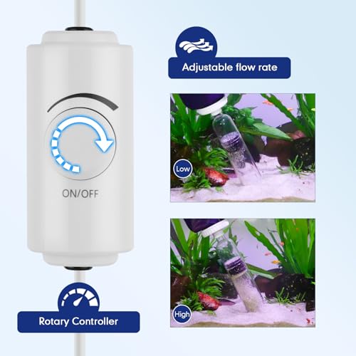 AQQA Fish Tank Cleaner,DC 34W/600GPH Adjustable Water Flow Aquarium Gravel Vacuum,Multi-Filtration Purifies Water Electric Cleaning Kit for Water Change Water Circulation Wash Sand Gravel 110V-240V