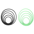 Gavigain Aquarium Feeding Ring Set, 5 Sizes, EVA Foam, Prevents Food, Promotes Water Circulation, Ideal for Fish, Turtles, Plants (5pcs Green+5pcs Black) - color: 5pcs Green+5pcs Black