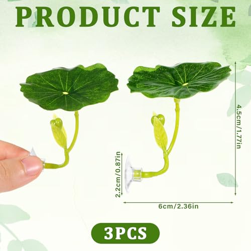 QfwdfcTrenz 3 Pcs Betta Fish Leaf Pad Simulating The Natural Habitat Green Hammock for Fish Spawning Grounds Leaves Improves Betta's Health Comfortable Resting Bed
