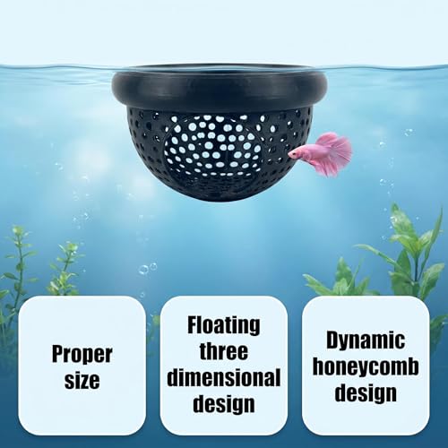 LXLO 2 PCS Betta Hammock & Floating Betta Log, Beta/Betta Fish Hammock Bed Hideout Cave, Resting Spot Leaves, Shrimp Shelter, Betta Fish Tank Accessories & Toys for Aquarium (Black)