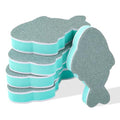 5pcs Double Sided Fish Tank Cleaning Brush, Fish Shape Aquarium Sponge Scrubber EVA Foam Pad Aquarium Cleaning Tool for Glass Kitchen Home
