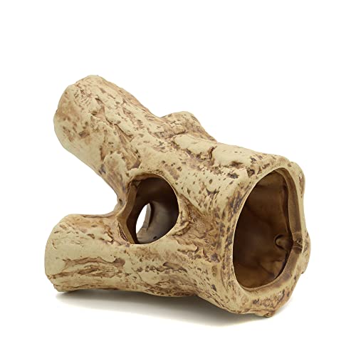 ALEGI Aquarium Cave Tree Stump Hole for Betta Fish, Shrimp, Cichlid Rock Cave Stone Betta Fish Hideout Cave Decorations (Styles 3)