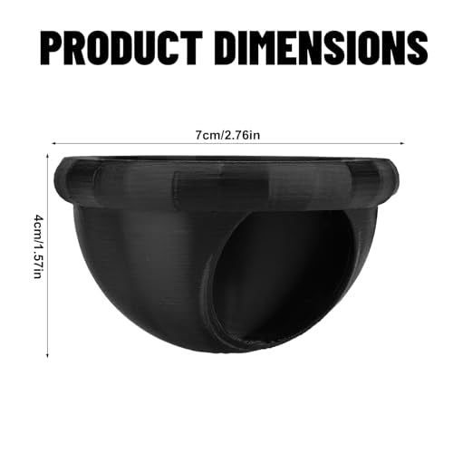 Floating Betta Hide Ring, 7x7x4cm/2.76x2.76x1.57 Inch Floating Betta Skins Shrimp Cave Aquarium Hammock Decor Fish Tank Hideout Feeders Spots Toys Accessories for Fish Safe Resting (Black)