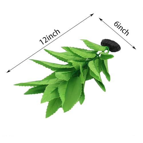 2-Pack 12 Inch Aquarium Silk Aquarium Plants, Artificial Plastic Plant for Small Tank, Goldfish, Fish Hides (Green A, 12 Inch) - color: Green a