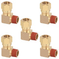 5PCS Air Brake Nylon Tubing Brass 90 Degree Union Elbow Joint DOT Approved 3/8" Tube OD x 1/4" NPT Thread Air Line Adapter Air Suspension Kit for Truck Trailers and Air Brake System - size: 3/8" OD x 1/4" NPT, style: 90°NPT Thread Elbows-5PCS