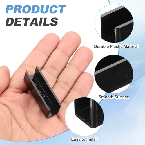 uxcell 12Pcs Plastic Glass Connector, 180 Degree Glass to Glass Clamp for 10mm Thick, Fixing Bracket Rimless Clip Holder for Aquarium Fish Tank Display Shelves, (10mm, Black) - size: 10mm