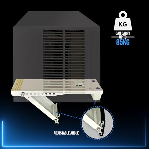 DuctlessAire DA-80 Wall Mount Support Bracket - Heavy Duty Air Conditioner Support Brackets - Air Conditioner Window Unit, Mini Split, HVAC Brackets - Outdoor Wall Mounted Window AC Bracket (80 lbs) - size: 80 lbs