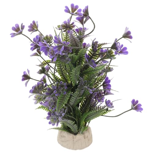 balacoo Fish Tank Artificial Plants 7.87In Shamrock Underwater Bonsai Aquarium Decor Safe Fake Plastic Plant for Fish Habitat Indoor Aquarium Landscaping