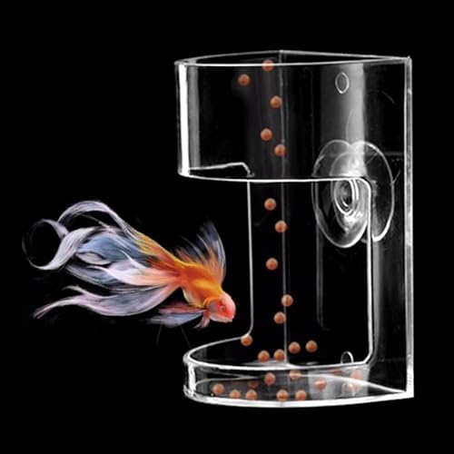 Fish Feeder Oval Back Flat Automatic Feeders Reduced Filter Clogging Tank Suitable for All Kinds of Food Tank Accessories - color: ellipses