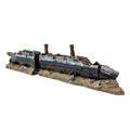 M2cbridge Antique Roman Column Ruins European Castle Aquarium Decorations Fish Tank Hideout Rocks(Titanic Shipwreck) - color: Titanic Shipwreck