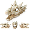 Warmtree Dragon Skull Animal Skulls Mini Skulls Dinosaur Skull Aquarium Resin Skull Dinosaur Head for Reptiles Hideouts Decoration, Statue Fish Aquarium Cave Landscape Terrarium