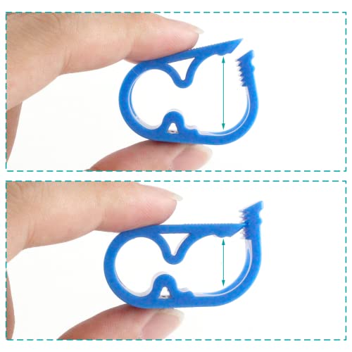 5 Pcs Plastic Tubing Clamps, 1/4" - 1/2" Tube O.D. Adjustable Tube Clamp Shut Off Hose Clamp, Laboratory Pinch Valve Flow Control Hose Clamp（Blue） - color: Blue, size: 1/4" - 1/2"