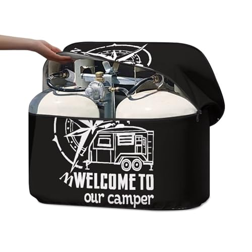 Compass Camper Propane Tank Cover for Dual 20LB Camper Propane Tank Cover Universal - color: Compass, size: Small-Double 20LB