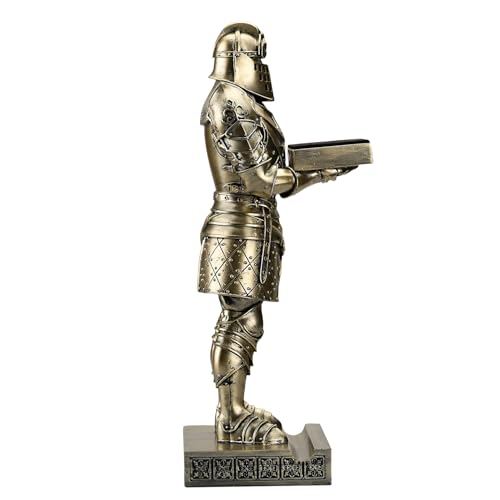 King's Guard Headphone Stand Watch Display Stand Jewelry Bracelet Necklace Holder Trays Towers Warrior Knight Mobile Phone Stand for Office & Home 12.20 Inch (Bronze) - color: Bronze